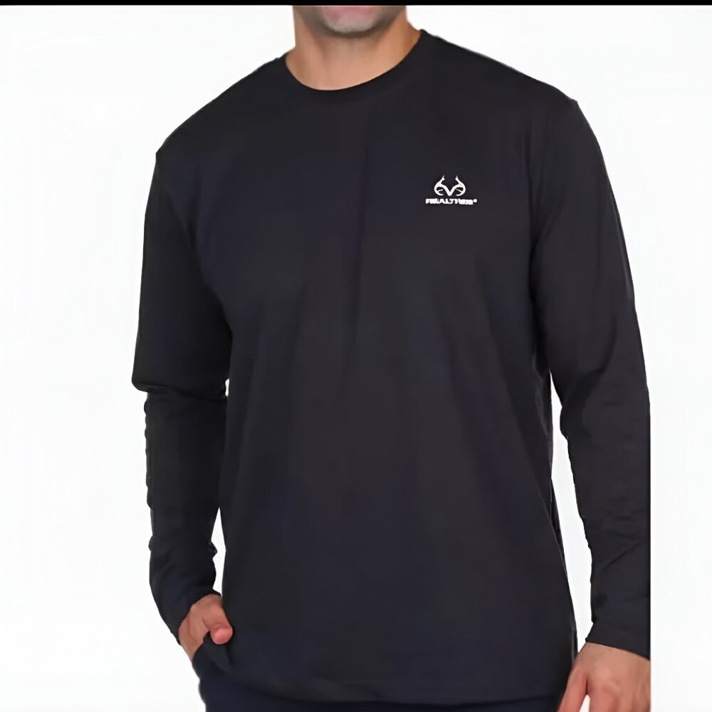 New: Realtree L 42-44 Men's Performance Tee-Scent Control-Flex Fabric